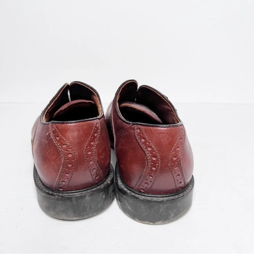 Johnston & Murphy Brown Leather Oxford Dress Shoes Size 9.5 Men